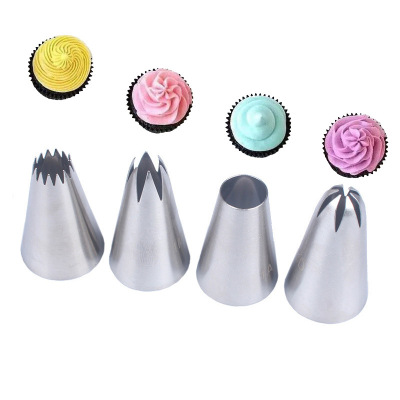 Medium size pastry 4 pieces of the set of 304 stainless steel cream pastry baking tools cross border 4 PCS