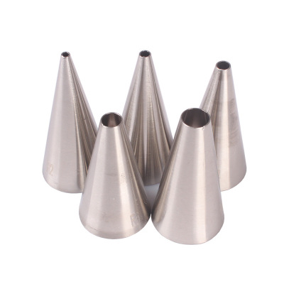 Medium round hole, pastry set of 5 pieces of stainless steel cake and cream baking tools for 5 PCS