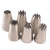 6 pieces set with large spout, pastry, pastry, pastry, cream, etc., Stainless steel, 6 PCS