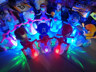 Electric Universal Light Music Scale Truck Avengers Toy Projection light Glitzy Light Booth Sales