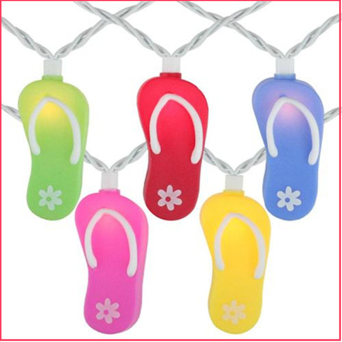 foreign trade exclusive for ul certification spring and summer festival celebration party lights 10 lights colorful summer cool flip-flops lights
