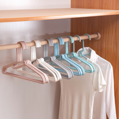 Household Plastic adult Seamless clothes rack protection collar clothes storage non-slip clothes rack wholesale
