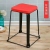 The Household round stool plastic stool is simple and fashionable, high round and thick steel bar cover stool square stool suitable for good looking