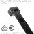 Nylon Zipper tie 10.16 cm 20.32 cm 30.48 cm 40.64 cm black 12 inches