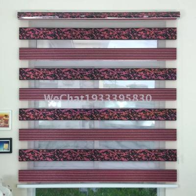 Thickened Fabric Jacquard Louver Curtain Roller Shutter Shading Soft Gauze Curtain Living Room Bay Window Bedroom Balcony Optional Punch-Free