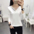 Spot 2020V long sleeve T-shirt women's simple slim T-shirt South Korean version of the top bottom shirt