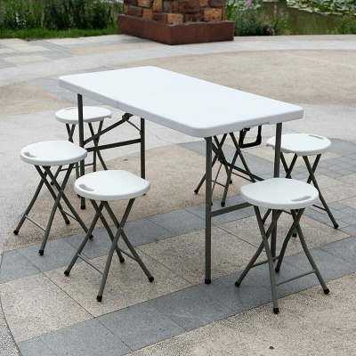 Folding table outdoor long table push table simple Table portable stand desk long table publicity table