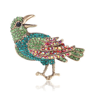 Well in Europe and the United States fashion exquisite high-end hand-made oil animal Corsage Set Diamond Creative color bird Brooch