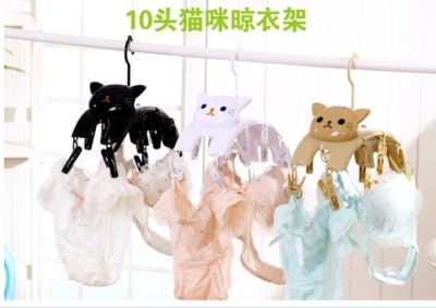 B03-2202 New Cartoon Clothes Hanger Function Sock Cute Socks Trousers Hanger Trouser Clip Clothes Hanger Children's Drying Clothes