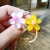 Web celebrity Luminous Small Rubber Band Korean version of lovely flower Hair rope VERSATILE Headband rubber Band Hair band children's Hair Accessories