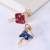 Creative Hot new fashion drops of oil rhinestone ballet brooch Korean version of high-grade dress brooch with accessories
