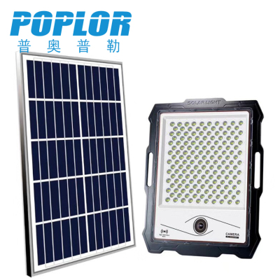 LED solar projection lamps 400W with surveillance camera WIFI connection outdoor lighting as remote control