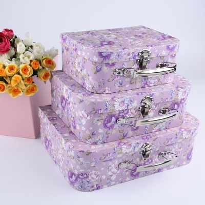 Manufacturers Direct Clamshell Retro Cosmetics Paper Jewelry Box European Portable Jewelry Box baby Set Box