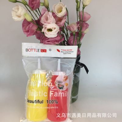 Plastic Jam Squeeze Bottle Commercial Large Tomato Salad Dressing Squeeze Bottle Kitchen Sauce Bottle Pointed Small Oil Pot Seasoning