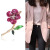 Korean version of the new fashion delicate rhinodrop oil flower brooch versatile temperament high-end clothing accessories spot