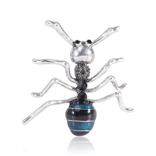 Europe and the United States new creative Insect series individual oil blue and black ant Brooch delicate men and women with the same Corsage