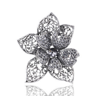 Manufacturers Direct cross-border hot style high-quality flower Set Diamond Brooch Fine Alloy Diamond Corset Coat Accessories
