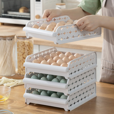 Creative Kitchen drawer Type Refrigerator Egg Storage Box 20 Egg Storage Shelf