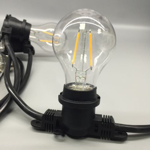 foreign trade dedicated led lighting chain a19a60 injection molding flat head e27 waterproof lighting chain 15 m 15 light outdoor decorative string lights lighting chain