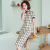 Women's dress summer cotton checked Cheongsam short-sleeved retro slim mid-length girls cheongsam improved dress