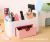 Daily Necessities Korean Style Plastic Solid Color Desktop Storage Box Organizing Table Nordic Pink Origin Supply