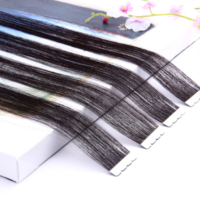 Nanometer hair tape no trace of real hair extensions hair pieces single product Coupled with wig pieces can be dyed hot