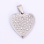 Stainless Steel Jewelry Pendant Accessories Personalized Heart Shape with Diamond Pendant Handmade Material Bracelet Necklace Pendant Accessories