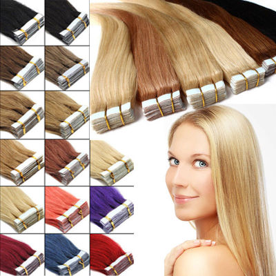 Film Hair Human Wigs Pu Hair Piece Various Colors 20 Inches Factory Direct Sales One Piece Dropshipping