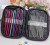 Knitting tools: stainless steel and aluminum alloy crochet set with 22 pieces in a leather case