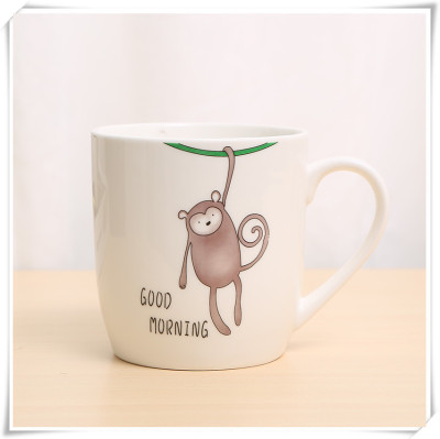 Milk Cup Ceramic Mug with Cover Spoon Coffee Cup Student Male Girl Cute Couple Water Cup