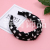 Simple Two-Tone Dot Pattern European and American Style Popular All-Matching Hair Band Knot in the Middle Design Wide Brim Hair Band Headband