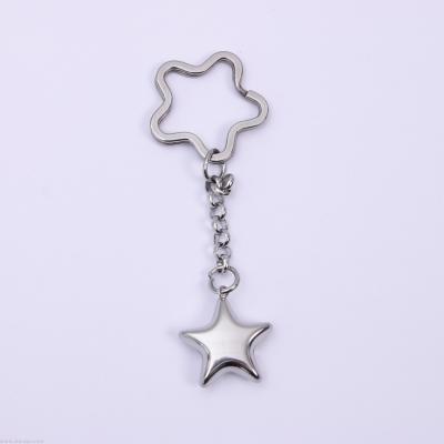 Stainless Steel Glossy Three-Dimensional Love Star Pendant Bracelet Necklace Earrings Keychain Pendant Beaded Pendant Hanging Ornament