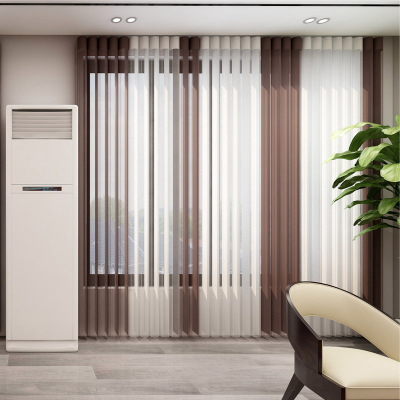 European-style vertical louver curtain pulled electric curtain of vertical curtain of living room bedroom office