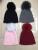  winter warm knit hat wool  yarn millinery hat European and American joker set head leisure thick solid color hat woman