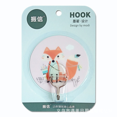 Non-Adhesive Kitchen Nail Free Clothes Hook Fruit Magic Stickers Removable Sticky Hook behind Door Strong Traceless Hook Wholesale