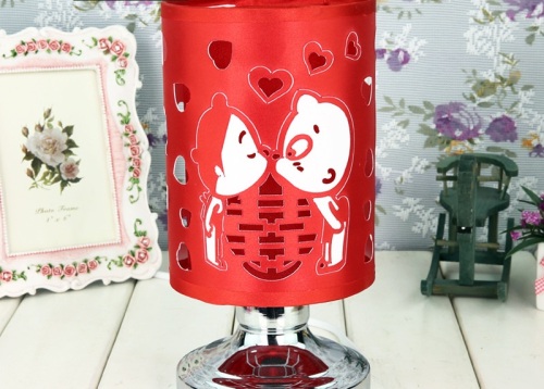 foreign trade exclusive for new exotic fragrance lamp happy marriage small night lamp mirror front table lamp creative wedding lover by0541