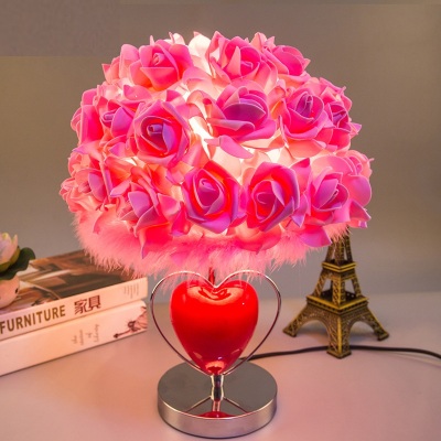 New love rose wedding desk lamp with aromatherapy function wedding gift