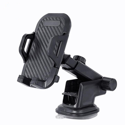Car mobile phone support Dashboard Car navigation Telescopic support windscreen carbon fiber 360 suction cup support