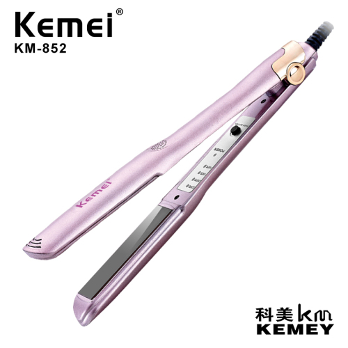 Cross-Border Factory Direct Supply Kemei KM-852 Hair Straightener Temperature Adjustable Professional Splint