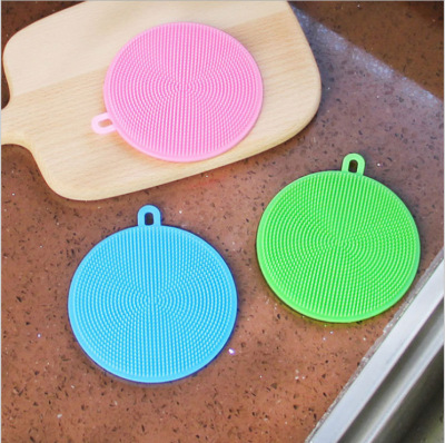 Manufacturers Direct Food Grade Reusable Silicone Dishwasher Heat  Double Sided Silicon Brush Scrubber For Kitchen 