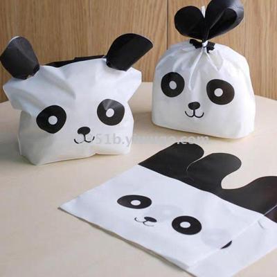 Cute Long Ears Lesser Panda Candy Bag Biscuits Bag Baking Bags Gift Present Plastic Bags 50