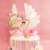 Flower fairy Flamingo Angel Wing Cake Model Decorated the Birthday theme of the Foreign trade