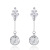 Manhuini Sterling Silver Needle Hollow Flower Cat Eye Earrings Fashion Elegant Female Earrings Temperament Wild Japanese and Korean Earrings