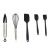 Silicone baking kit 5-piece cream spatula oil Brush cream stirrer Silicone Kitchenware set