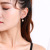 925 Sterling Silver Pearl Earrings Women's Big Refined Long Earrings Face Slimming All-Match Simple Zircon Eardrops Anti-Allergy