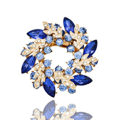 2018 Bauhinia PIIN Scarf Clasp Dual-Use Fashion Ornament Corsage High-Grade Alloy Diamond Brooch Foreign Trade Export