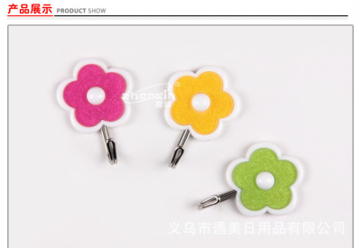 Factory Wholesale New Acrylic Clothes Hook Simple 5 Pack Plum Hook Creative Hook Factory Direct Sales