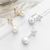 925 Sterling Silver Pearl Earrings Women's Big Refined Long Earrings Face Slimming All-Match Simple Zircon Eardrops Anti-Allergy