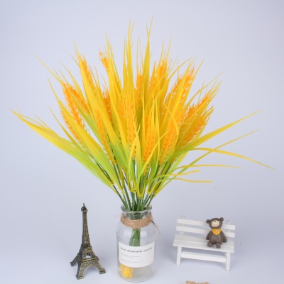 7 Heads of rice and wheat ears, for simulated rural style decorative flowers living room flowers props project decoration