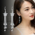 S Earrings Women's Korean-Style Long and Simple 925 Sterling Silver Tassel Hypoallergenic Earrings Crystal Personality Wild Earrings